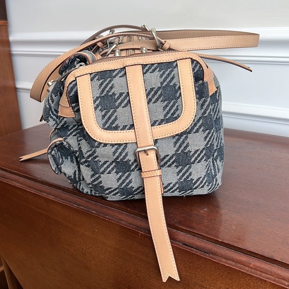 GAETANO NAVARRA LINEA TATIJEANS JACQUARD JEANS AND NATUAL CALF LEATHER BAG - Picture 8 of 15